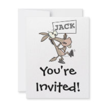 JACK ASS JACKASS DONKEY CARTOON CUSTOM INVITATION