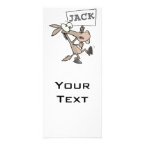 JACK ASS JACKASS DONKEY CARTOON RACK CARD
