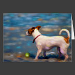 Jack at the Beach - Jack Russell Terrier Art Greeting Card