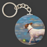 Jack at the Beach - Jack Russell Terrier Art Key Chains