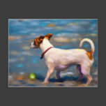 Jack at the Beach - Jack Russell Terrier Art Post Cards