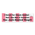 Jack Booted Thug, Chuck bumper stickers