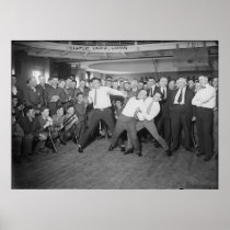 Jack Dempsey Mock Fighting Against Harry Houdini Posters