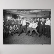 Jack Dempsey Mock Fighting Against Harry Houdini Posters