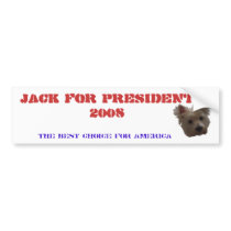 JACK FOR PRESIDENT BUMPER STICKER
