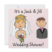 Jack & Jill Bride Groom Wedding Shower Invitations