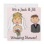 Jack & Jill Bride Groom Wedding Shower Invitations
