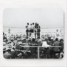 Jack Johnson vs. Fireman Jim Flynn Boxing: 1912 Mousepads