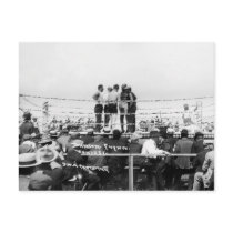 Jack Johnson vs. Fireman Jim Flynn Boxing: 1912 Postcards