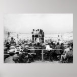 Jack Johnson vs. Fireman Jim Flynn Boxing: 1912 Print
