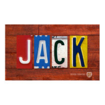 JACK License Plate Lettering Name Sign Poster posters