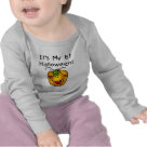 infant_longsleeve - First Halloween T-shirts, bodysuits, cards, tote bags, and more with a cute smiling jack o lantern design!: Sizes  Available colors: white