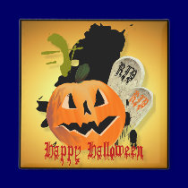 Jack-O-Lantern and Graves Magnets magnets