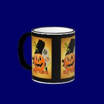 Jack-O-Lantern and Graves Mugs mugs