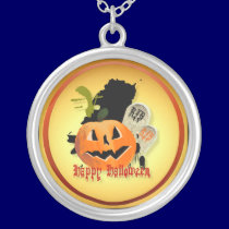 Jack-O-Lantern and Graves Necklace