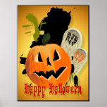 Jack-O-Lantern and Graves Posters