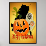 Jack-O-Lantern and Graves Posters