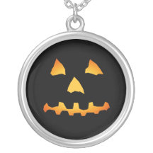 Jack-o-Lantern Face: Halloween: Necklace