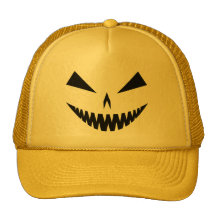 Jack-O'-Lantern Face I, Black Mesh Hats