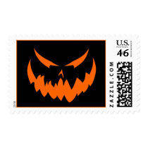 Jack-O'-Lantern Face II, Orange Postage Stamps