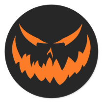Jack-O'-Lantern Face II, Orange Sticker