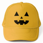 Jack-O'-Lantern Face IV, Black Trucker Hats