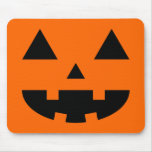 Jack-O'-Lantern Face IV, Black Mouse Pad