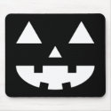 Jack-O'-Lantern Face IV, White mousepads