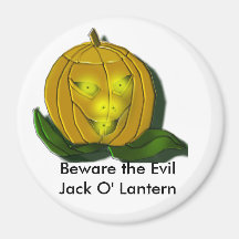 Jack O' Lantern Fridge Magnets