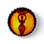 Jack-o-Lantern Fringe Button