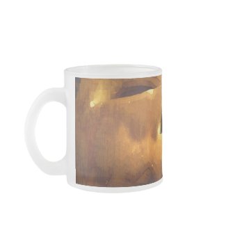 Jack-o-Lantern Frosted Glass Mug mug