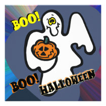 Jack O Lantern Ghost Halloween Party Invitation invitations