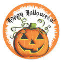 Jack-O-Lantern Gift Label stickers