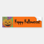 Jack-O-Lantern Halloween Bumper Sticker