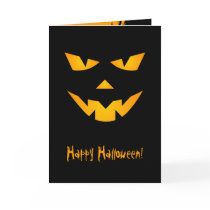 Jack-o-lantern Halloween card