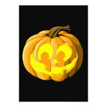 artsprojekt, halloween, jack o lantern, pumpkin, party, holiday, invitation, Invitation med brugerdefineret grafisk design