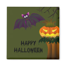Jack-O-Lantern Halloween Magnet