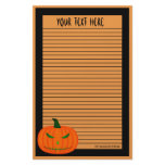 Jack-O'-Lantern III Customized Stationery