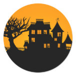 Jack O Lantern Manor Round Stickers