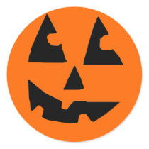 Jack O Lantern Orange Sticker