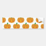 Jack O Lantern Pattern Design Bumper Stickers