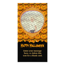 Jack-O-Lantern Pattern PhotoCard Template