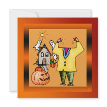 Jack O Lantern Pumpkin Halloween Party Invitation