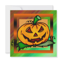 Jack O Lantern Pumpkin Halloween Party Invitation