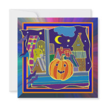 Jack O Lantern Pumpkin Halloween Party Invitation