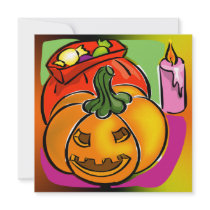 Jack O Lantern Pumpkin Halloween Party Invitation