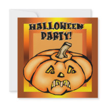 Jack O Lantern Pumpkin Halloween Party Invitation