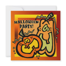 Jack O Lantern Pumpkin Halloween Party Invitation