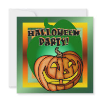 Jack O Lantern Pumpkin Halloween Party Invitation