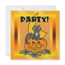 Jack O Lantern Pumpkin Halloween Party Invitation